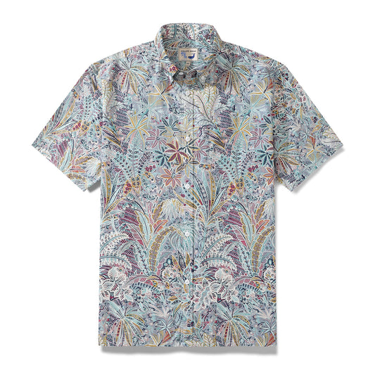 Hawaiian Shirts for Men Tropical Palm Tree Print 100% Cotton