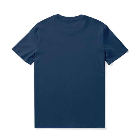 Hawaiian Tee For Men Crew Neck 100% Cotton - NAVY BLUE